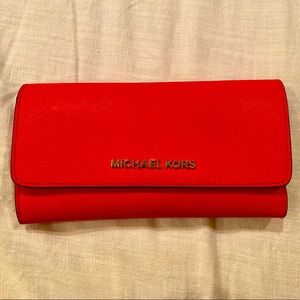 Red Michael Kors wallet